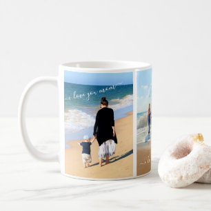 Mug Collage photo personnalisé et famille de texte Amo