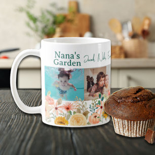 Mug Collage photo personnalisé Jardin de Nana Grandma