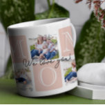 Mug Collage photo personnalisé Maman Love 7<br><div class="desc">Célébrez maman avec un design intemporel et élégant qui est aussi spécial qu’elle! Cette tasse de collage de photos épelle "MOM" dans des blocs pastel doux, encadrant vos moments de famille préférés magnifiquement. Le délicat script "We love you !" ajoute une touche de coeur, ce qui en fait le parfait...</div>