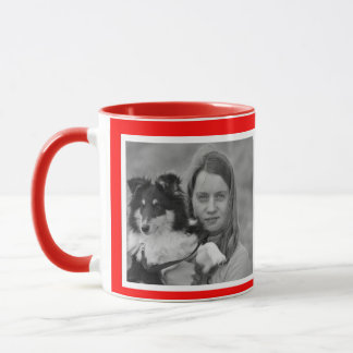 Mug Collage photo personnalisé moderne Red 2