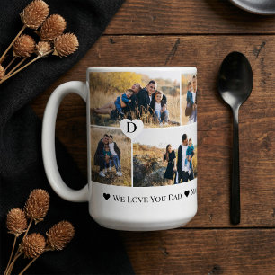Mug Collage Photo Personnalisé "On t'aime Papa" en for