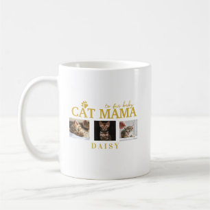 Mug collage photo personnalisé pour maman de chat bébé