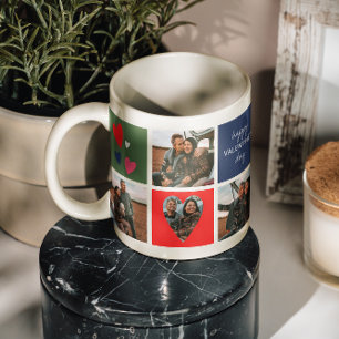 Mug Collage photo personnalisée en couple Saint-Valent