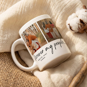 Mug Collage photo 'Pour toujours mes gens' d'amitié