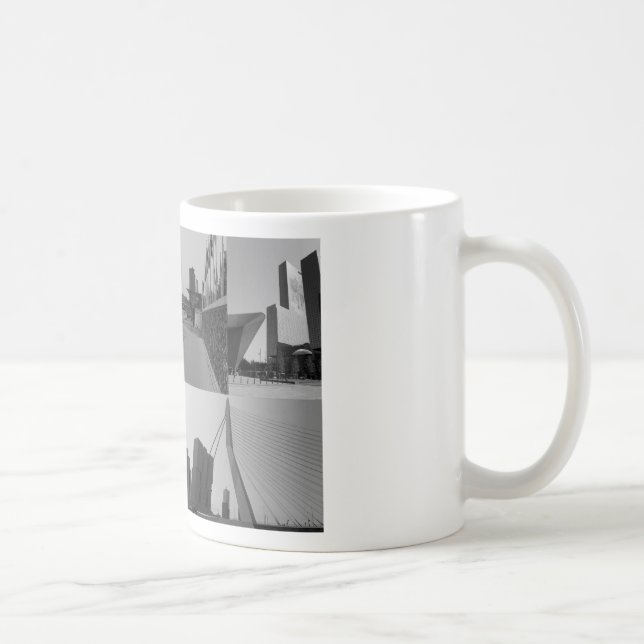 Mug Collage photo Rotterdam 4 en noir et blanc (Droite)