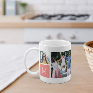 Mug Collage photo simple cool et monogramme