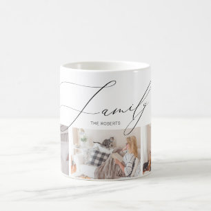 Mug Collage photo simple et chic Famille