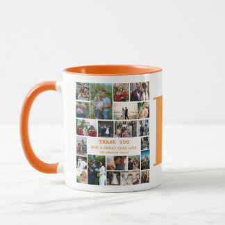Mug Collage photo simple | Garde de monogrammes de fam
