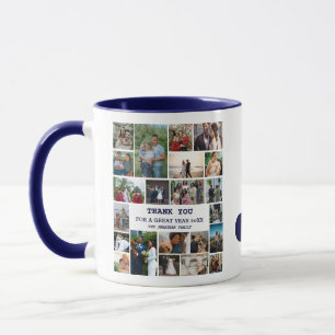 Mug Collage photo simple   Garde de monogrammes de fam