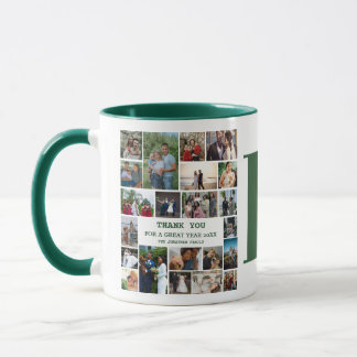 Mug Collage photo simple | Garde de monogrammes de fam