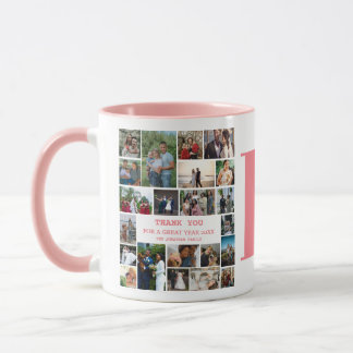Mug Collage photo simple | Souvenir de monogramme de f