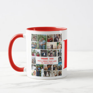 Mug Collage photo simple | Souvenir de monogramme de f