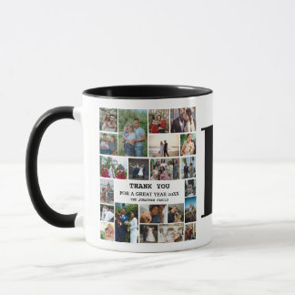 Mug Collage photo simple | Souvenir monogramme de fami