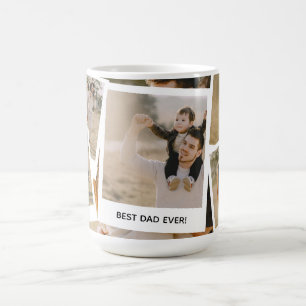 Mug Collage Photo Tendance 'Meilleur Papa Du Monde'