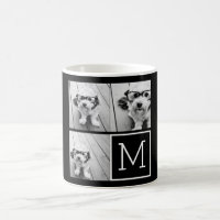 Collage photo tendance noir et blanc avec Monogram
