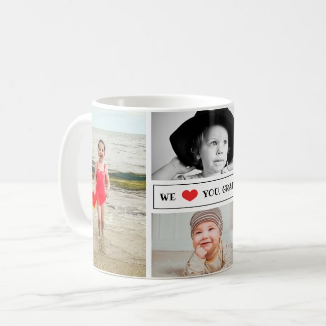 Mug Collage photo We love You Grand-père (Devant gauche)