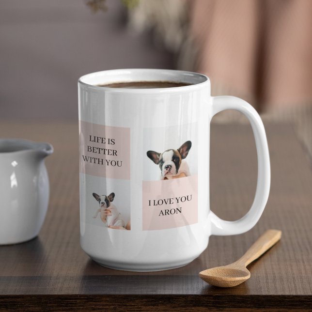 Mug Collage photos de chiens | Le chien est mes valent (Créateur téléchargé)