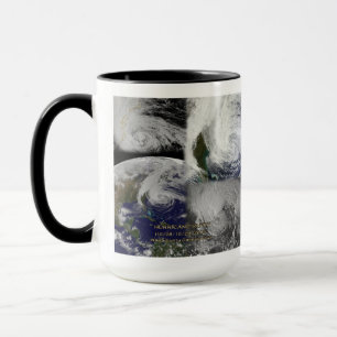 Mug Collage satellite Vue de l'ouragan Sandy