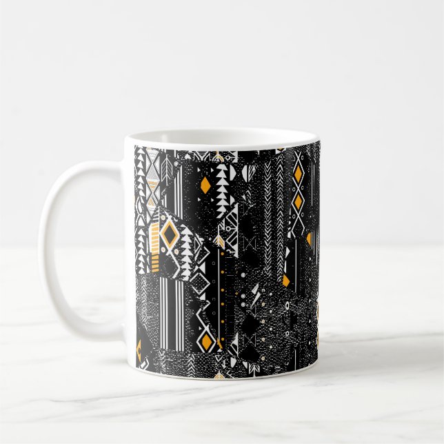 Mug Collage tendance et tendance sans couture motif w  (Gauche)