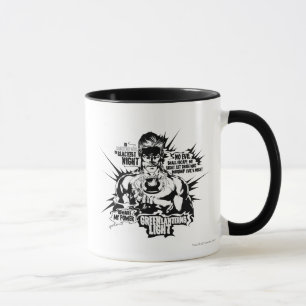 Mug Collage vert des textes de lanterne