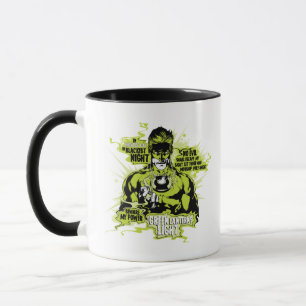 Mug Collage vert des textes de lanterne - couleur