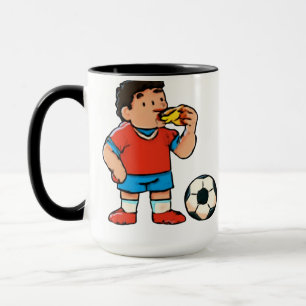 Mug Collation de la mi-temps – Pizza de football drôle