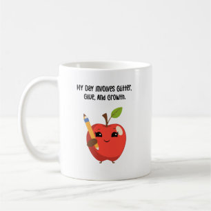 Mug Colle Pailletée Croissance Amusement en Classe Ass