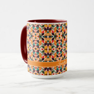 Mug Collection Abstraite de Carrés populaires Retro