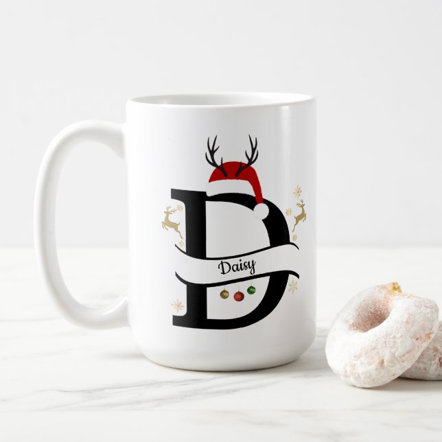 Mug Collection Alphabet de Noël – Conception de la let (Avec donut)