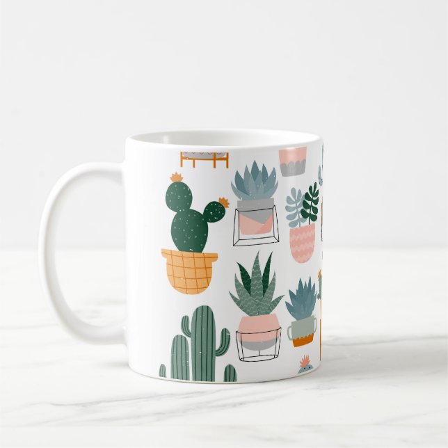 Mug Collection Cactus dans Pots Design (Gauche)