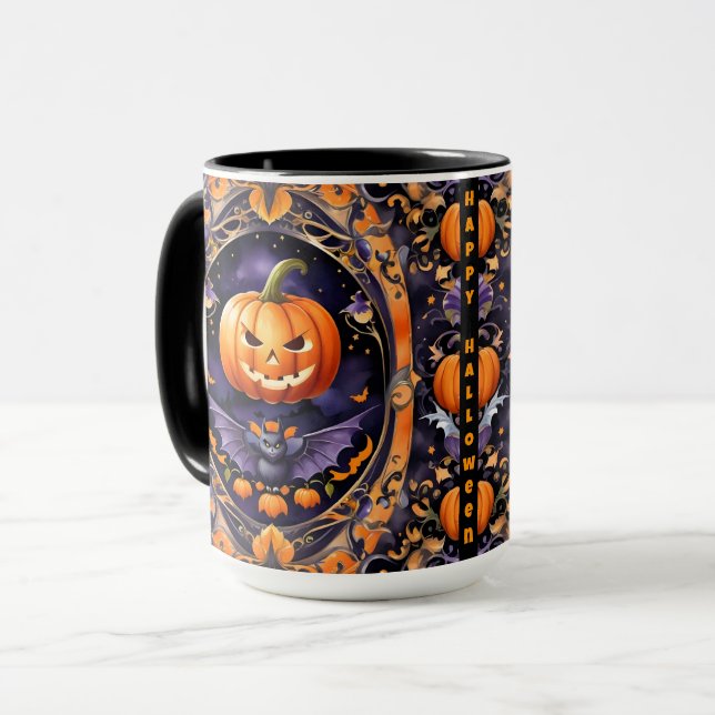 Mug Collection Citrouille tendance Halloween d'automne (Devant gauche)
