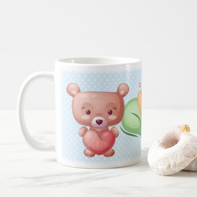Mug Collection Coeur d'ours - Bleu (Avec donut)