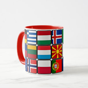 Mug Collection colorée de drapeaux du monde