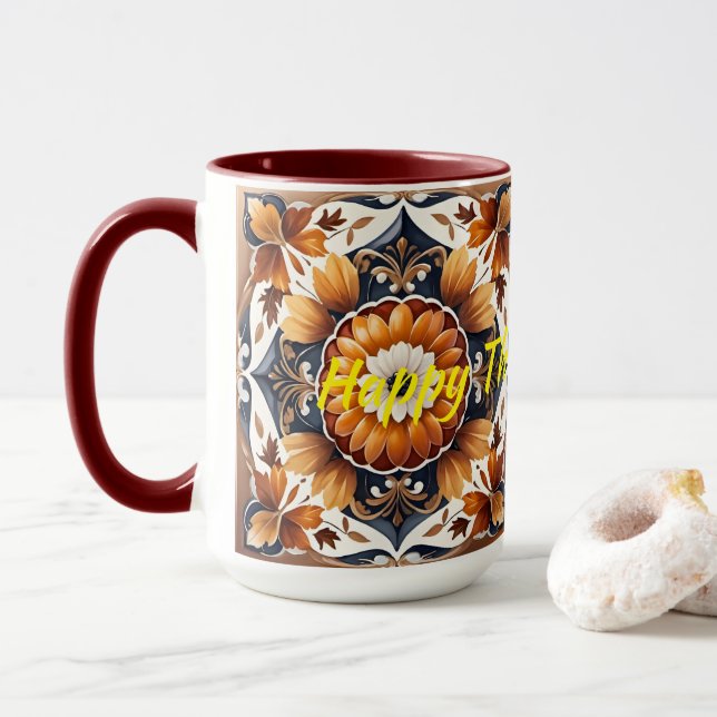 Mug Collection d'automne populaire de citrouille Thank (Avec donut)