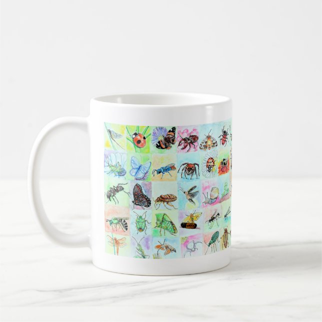 Mug Collection de bogues d'été en aquarelle (Gauche)