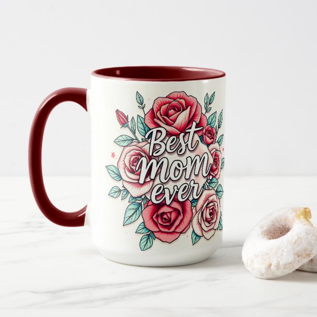 Mug Collection de cadeaux de luxe floral populaire (Avec donut)
