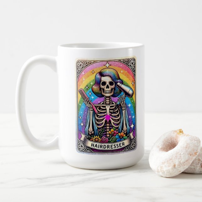 Mug Collection de cartes Tarot du Coiffeur (Avec donut)