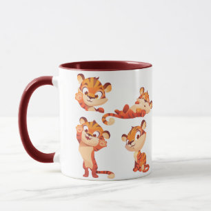 Mug Collection De Cartons Tigre Dessiner & "être cool"