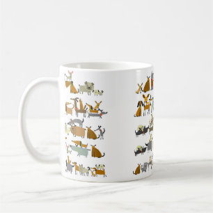 Mug Collection de chiens mignons, croquis illustration