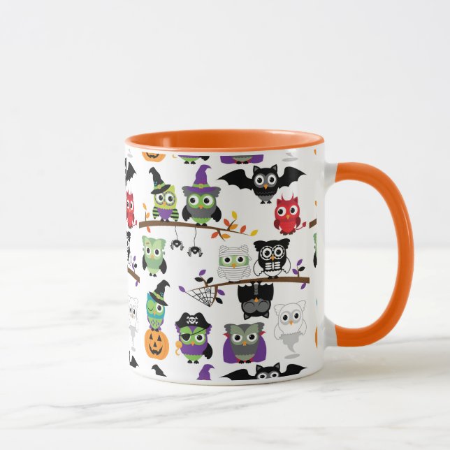 Mug Collection De Chouettes D'Halloween Éffrayantes (Droite)