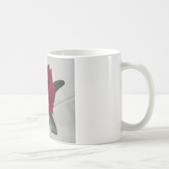 Mug Collection de Flora de rose rouge (Droite)