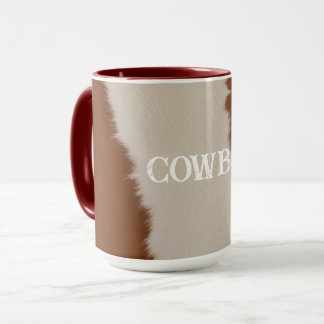Mug Collection de luxe élégante en cuir de vache synth