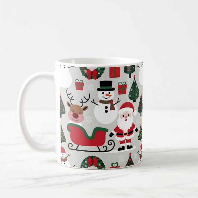 Mug Collection de Motifs de Noël (Gauche)