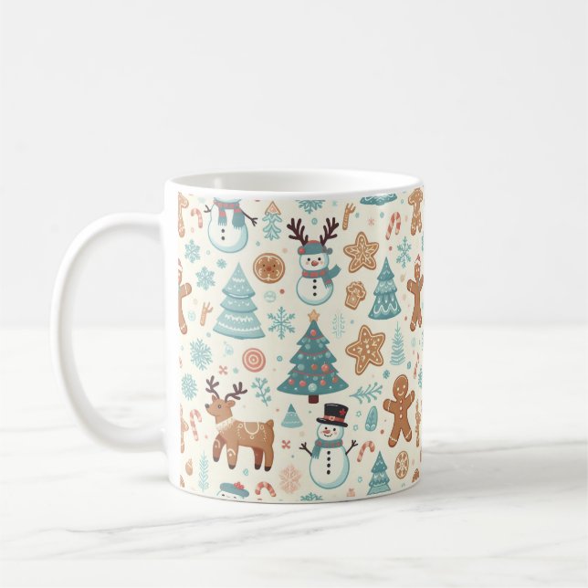 Mug Collection de Motifs de vacances (Gauche)