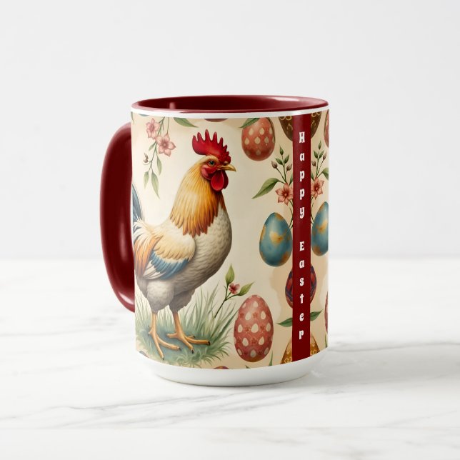Mug Collection de Pâques de Vacances Vintages tendance (Devant gauche)