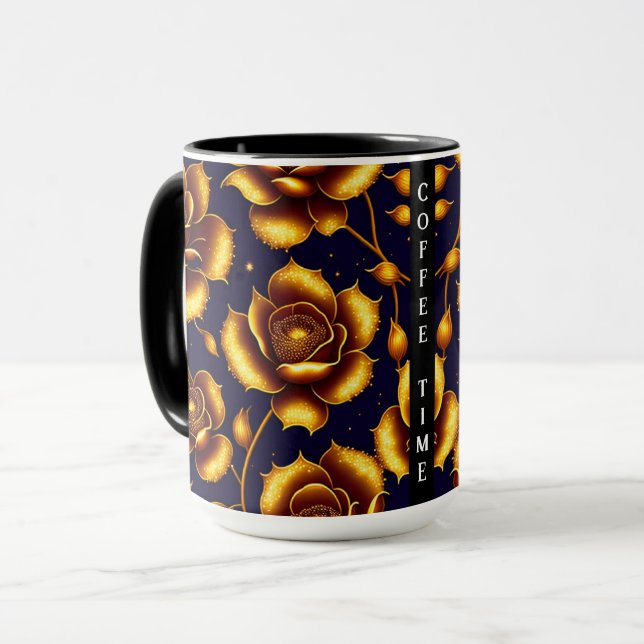 Mug Collection de Roses d'or Boho moderne (Devant gauche)