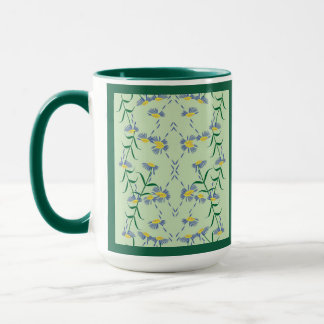 Mug Collection de Soirée de prairie Bleu, Jaune, Verts