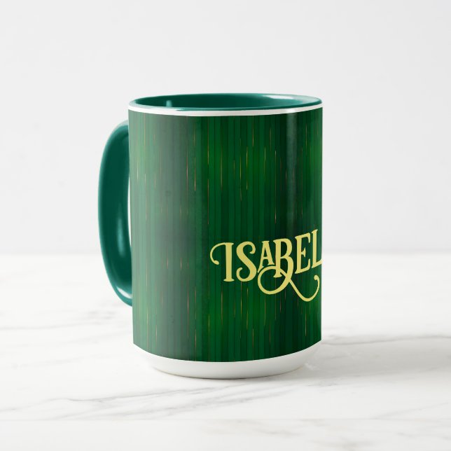 Mug Collection de Texture Vert Or tendance de luxe (Devant gauche)