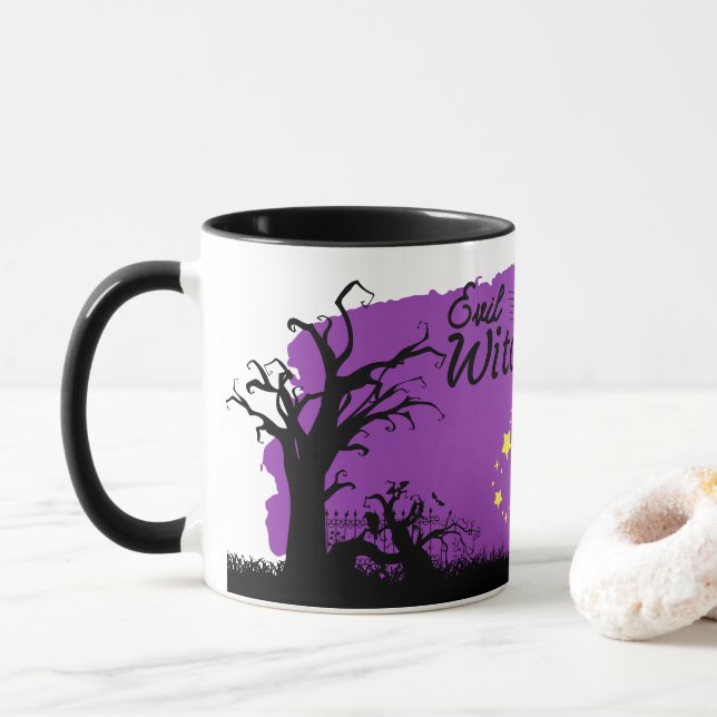 Mug Collection de timbres Halloween "Evil Witch" (Avec donut)