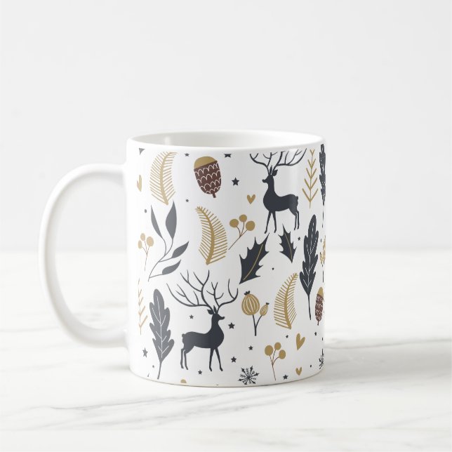 Mug Collection de voeux de Noël pour les cerfs et les  (Gauche)